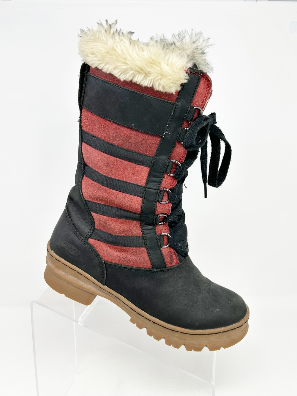 KEEN Wapato Tall Waterproof Winter Snow Boots Red/Black Womens Knee High Size 7